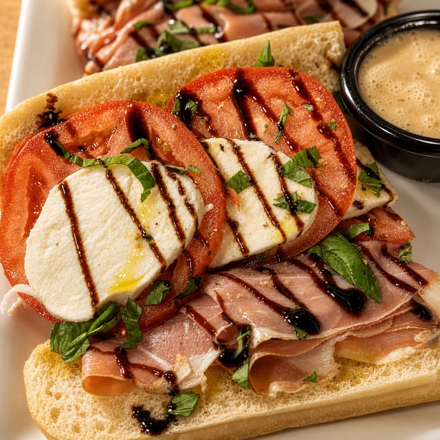 Prociutto & Mozzarella Hero.